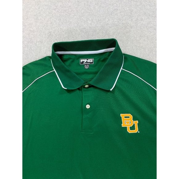 Baylor Bears Ping Collection Short Sleeve Golf Polo Shirt (Men's XL) Green - Picture 2 of 11
